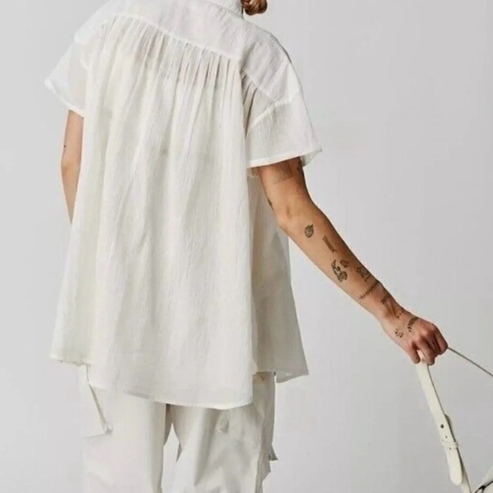 We the Free Float Away Relaxed Fit Blouse Small NWT - Picture 3 of 6